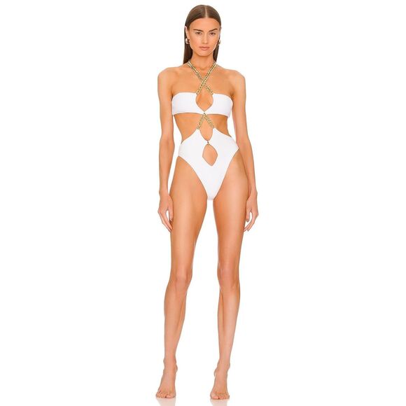 Michael Costello x REVOLE Shae One Piece in White Size XS $168